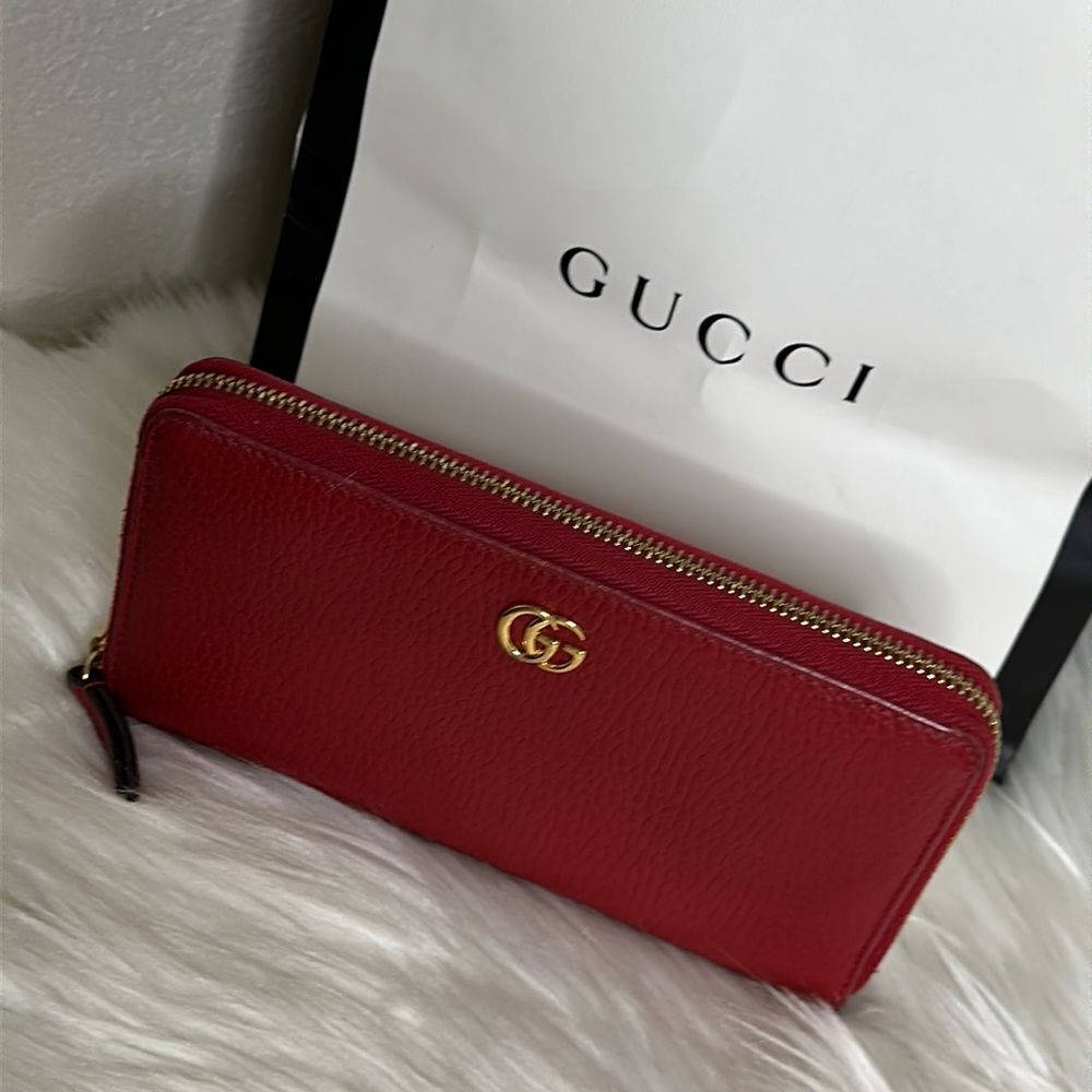 💯Authentic Gucci Marmont Zipped Around Long Wallet 🍀 - Picture 13 of 16